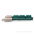 Último sofá seccional de diseño de esquina para sala de estar
